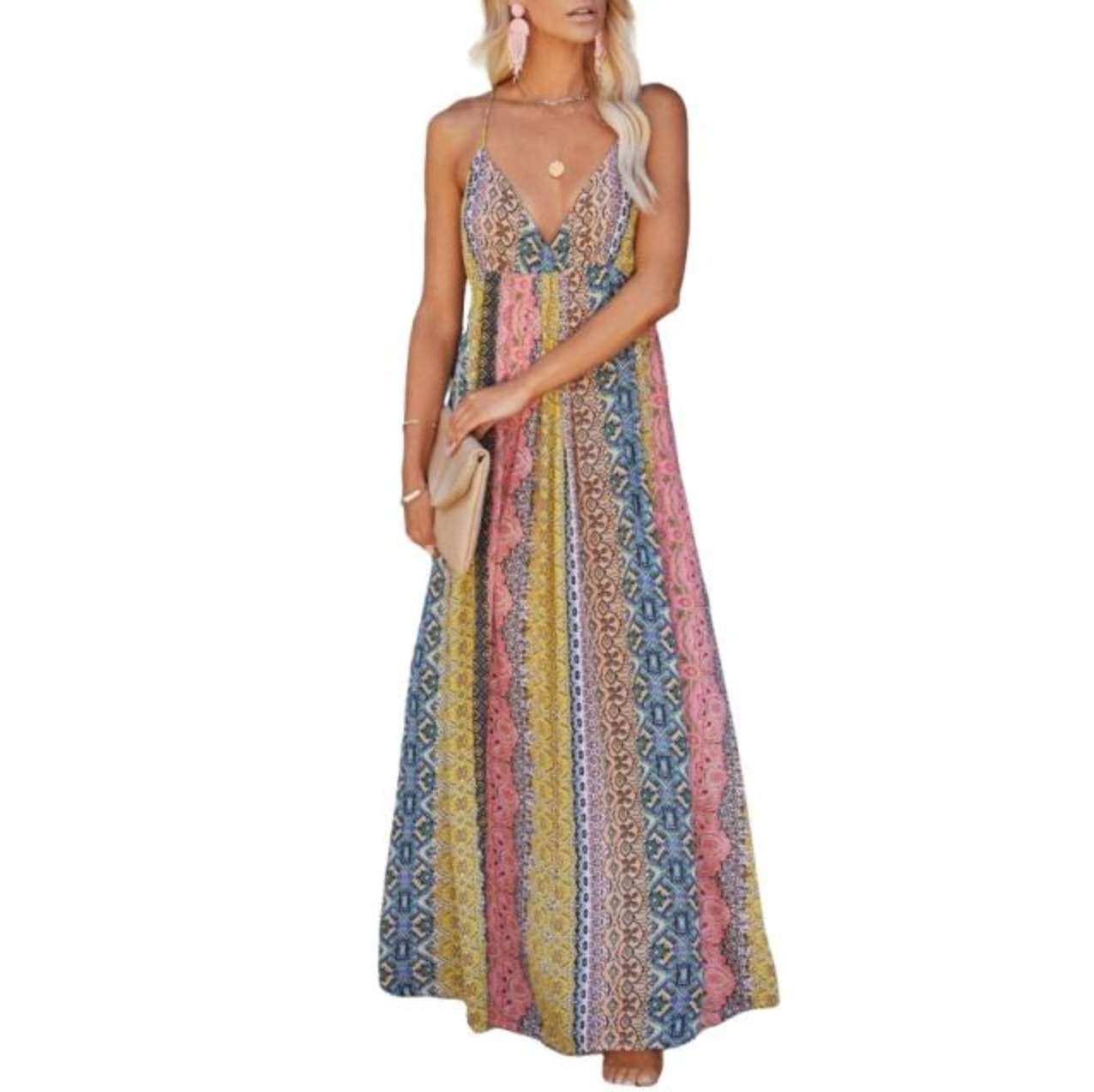 Summer Beach V-Neck Boho Dress – Flirty, Breezy & Effortlessly Chic