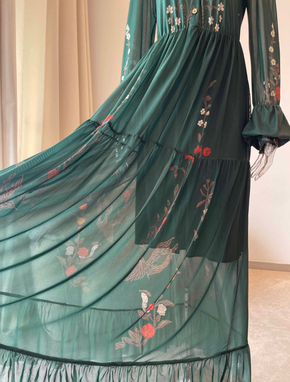 Green Boho Beach Cover-Up Dress – Breezy, Stylish & Vacation Ready