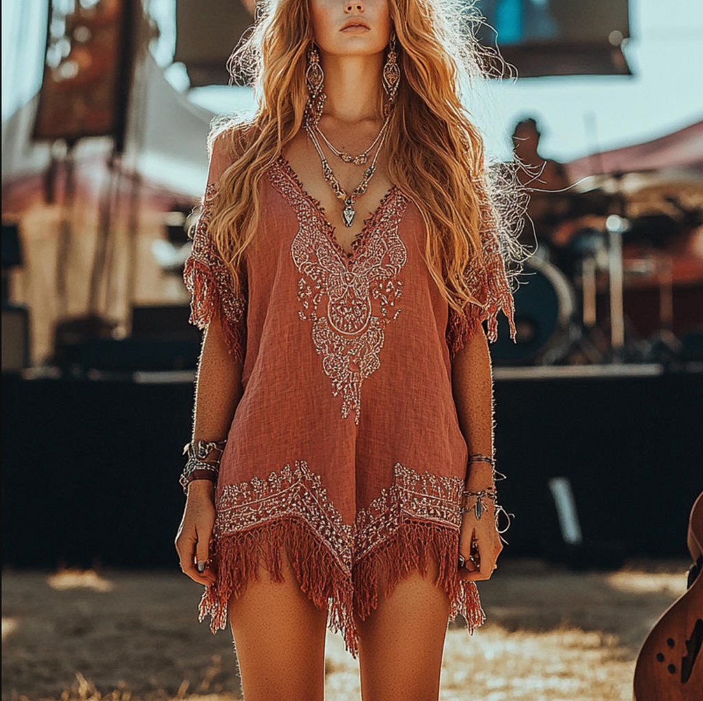 Vintage Boho Maxi Dress – Romantic, Elegant & Free-Spirited
