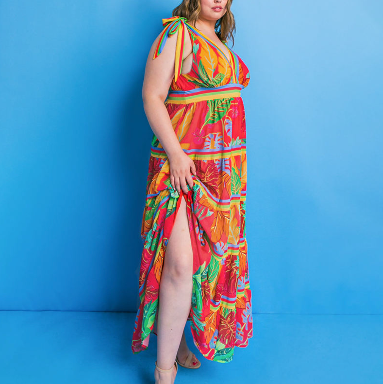 Boho Floral Digital Print Dress – Vibrant, Feminine & Effortlessly Chic
