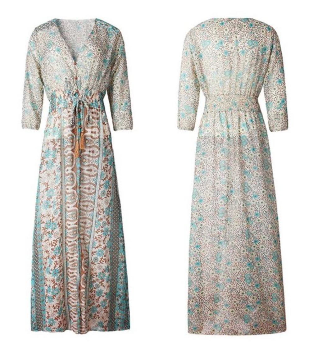 Boho Floral Beach Dress – Free-Spirited, Feminine & Effortlessly Chic