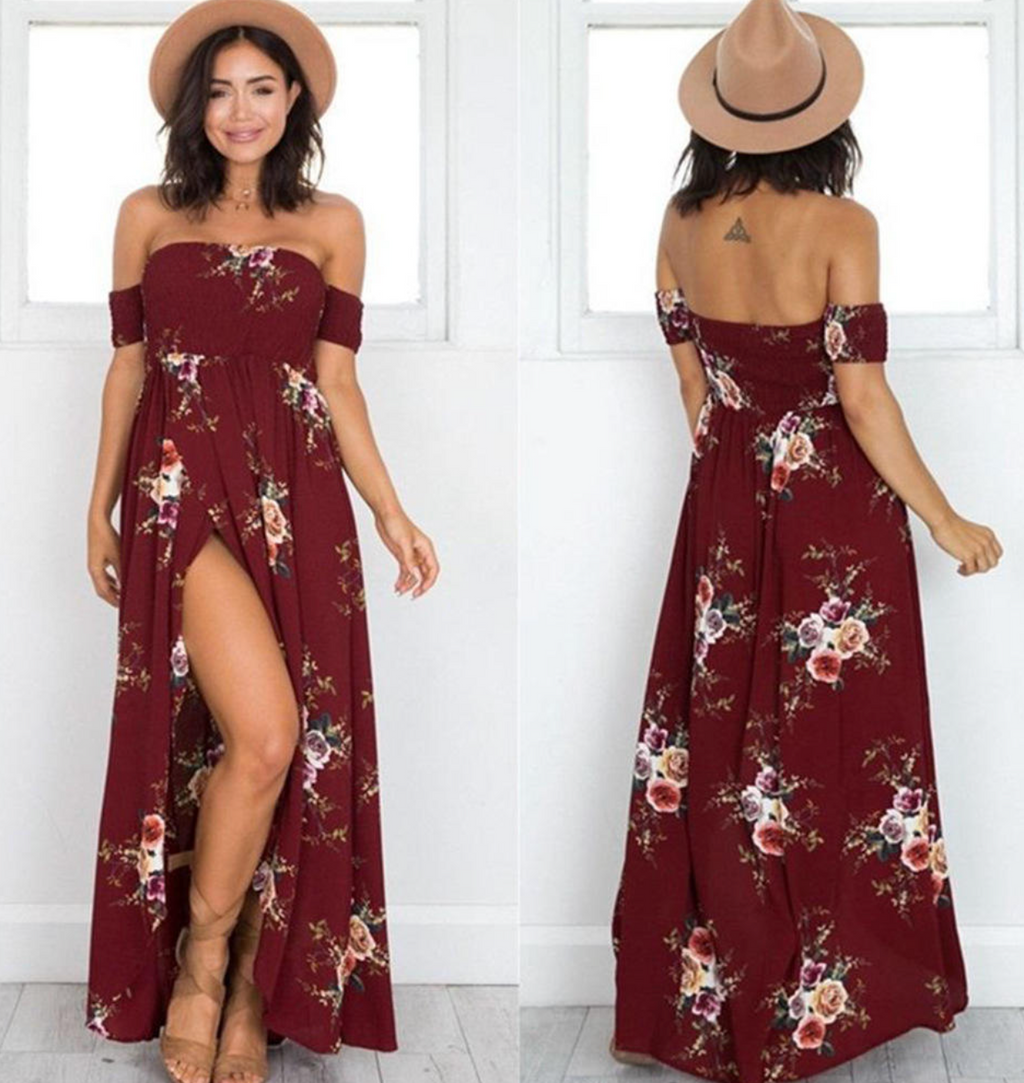 Off-Shoulder Maxi Dress – Romantic, Feminine & Effortlessly Elegant