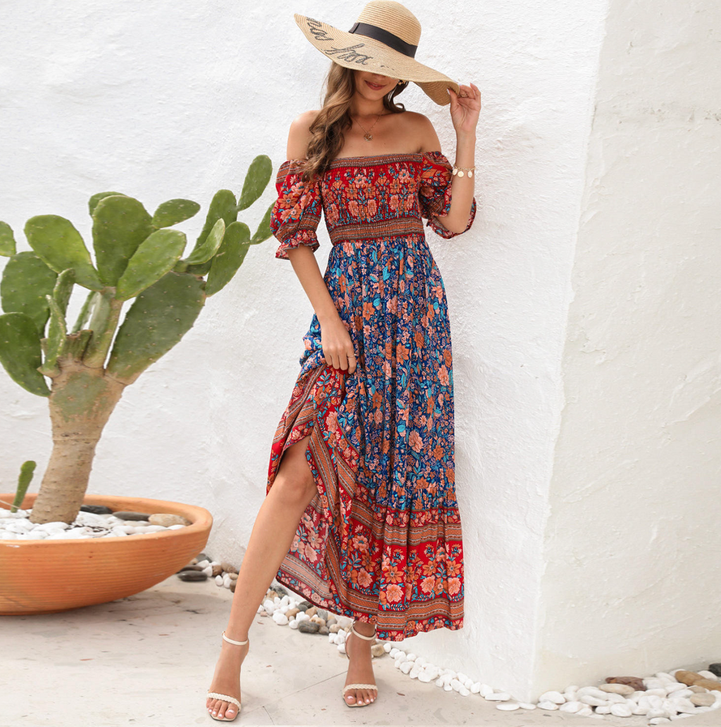 Summer Boho Square-Neck Dress – Feminine, Breezy & Effortlessly Chic